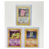 3 Pokemon First Edition Trading Card