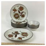 Noritake Folkstone Orinda Stoneware Plates, Bowls