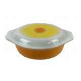 Pyrex Daisy Sunflower Pattern MCM Oval Casserole D