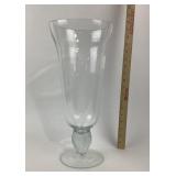 Clear Glass Trumpet Vase