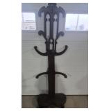 Wood Hall Tree - Needs Repair