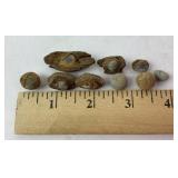 Civil War era musket ball bullets, some in woood