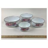 Floral Enamel Nesting Bowls