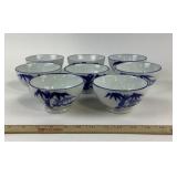 Royal Seoul Blue And White Porcelain Rice Bowls