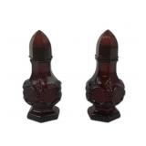 Avon Cape Cod Red Glass Salt Shakers