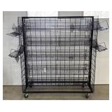 Media Rack on Wheels Double Sided