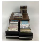 Cassette Tapes, CDs With Storage Case