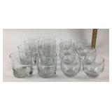 MCM Javit Rain Crystal Tumblers and Round Glasses