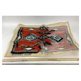 Unfinished Latch Hook Rug With Southwest Pattern