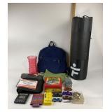Backpack, Yoga Mat, Hot Wheels, Crayola Tin