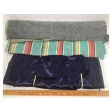 Upholstery Textiles: Striped Vinyl, Midnight Blue