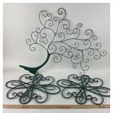 Green Metal Swirl Tree Wall Decor