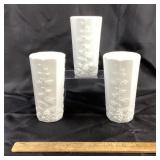 Westmoreland Milk Glass Vases With Grape Vine Reli