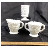Westmoreland Milk Glass Creamer, Sugar, Imperial G