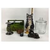 Decorative Jewelry Box, Glass Jar, Figurines, Bron