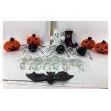 Halloween Decorations With Pumpkins, Ghost, Spider