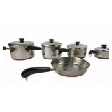Revere Ware Copper Bottom Cookware With Lids