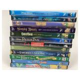Disney DVDs; Monsters University, Robin Hood, Pete