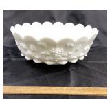 Westmoreland Milk Glass Bowl With Grape Motif