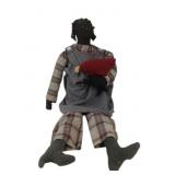 Black Americana Cloth Rag Doll With Plaid Clothing