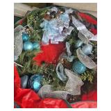 28 in. Holiday Wreath Decoration With Zippered