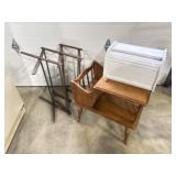 Table, drying rack, breadbox
