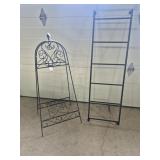 Metal Folding Plant Stand & Metal Ladder