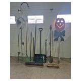 Shepherds Hooks, Metal Rake, Snow Shovel, Metal