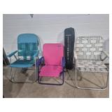 Lawn Chairs (3) & Greenland Bag Chair