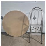Folding Round Table 36 in. Across & Metal Folding