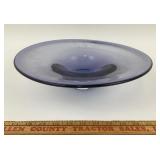 Blue Glass Minimalist Pupil Centerpiece Bowl