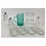 Pioneer Woman Pitcher, Glass Corn Dishes, Candle S