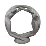 Ceramic Sculpture With Intertwined Figures