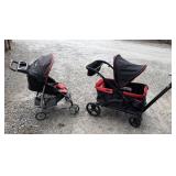 Stroller, convertible wagon