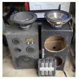 Audio video monitor, speakers, box, amp