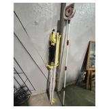 Badminton Net & Scrub Brush On Extension Pole