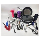 Farberware, T-fal Pans, thermos, Utensils