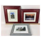 Framed Signed Landscape and Architecture prints