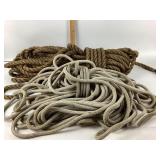 Brown And White Braided Ropes