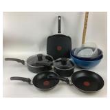 T-fal Cookware With Lids, Bowls