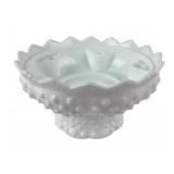 Fenton White Hobnail Milk Glass Candle Bowl