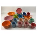 Fiesta Dinnerware Mugs, Bowls, Plates