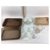 Pyrex Glass Bakeware, Mixing Bowls, Measuring Cup