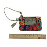Coach Multicolor Wristlet With Logo Hardware