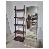 Wood 5 Tier Leaning Ladder Bookshelf ( 18.5 in. X