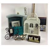 Decorative Birdcage, Frames, Silver-Plated Cream/S