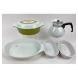 Pyrex, Corning Ware Casserole Dishes, Coffee Pot