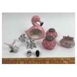 Japanese Porcelain Clasp Purse & Poodles, Flamingo