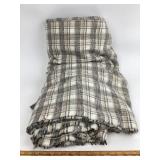 Cream Plaid Wool-Style Blanket Fabric