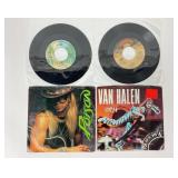 Vinyl 45s: Poison, Kiss, Alice Cooper, & Van Halen